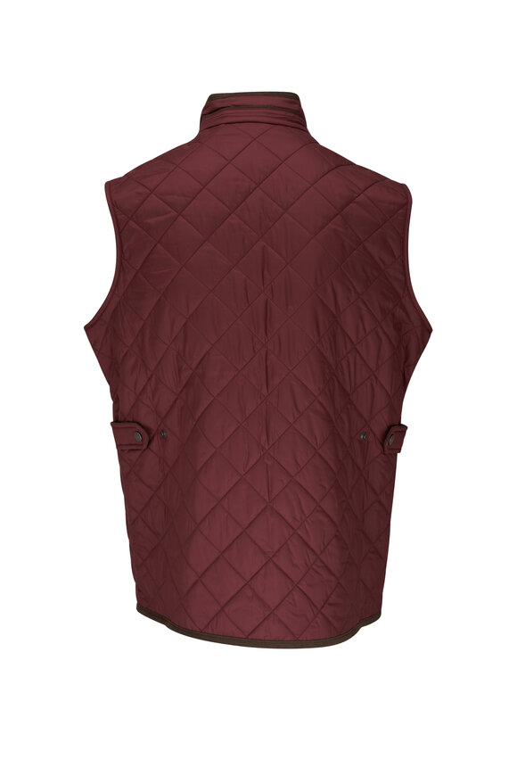 Peter Millar - Essex Cranberry Quilted Travel Vest