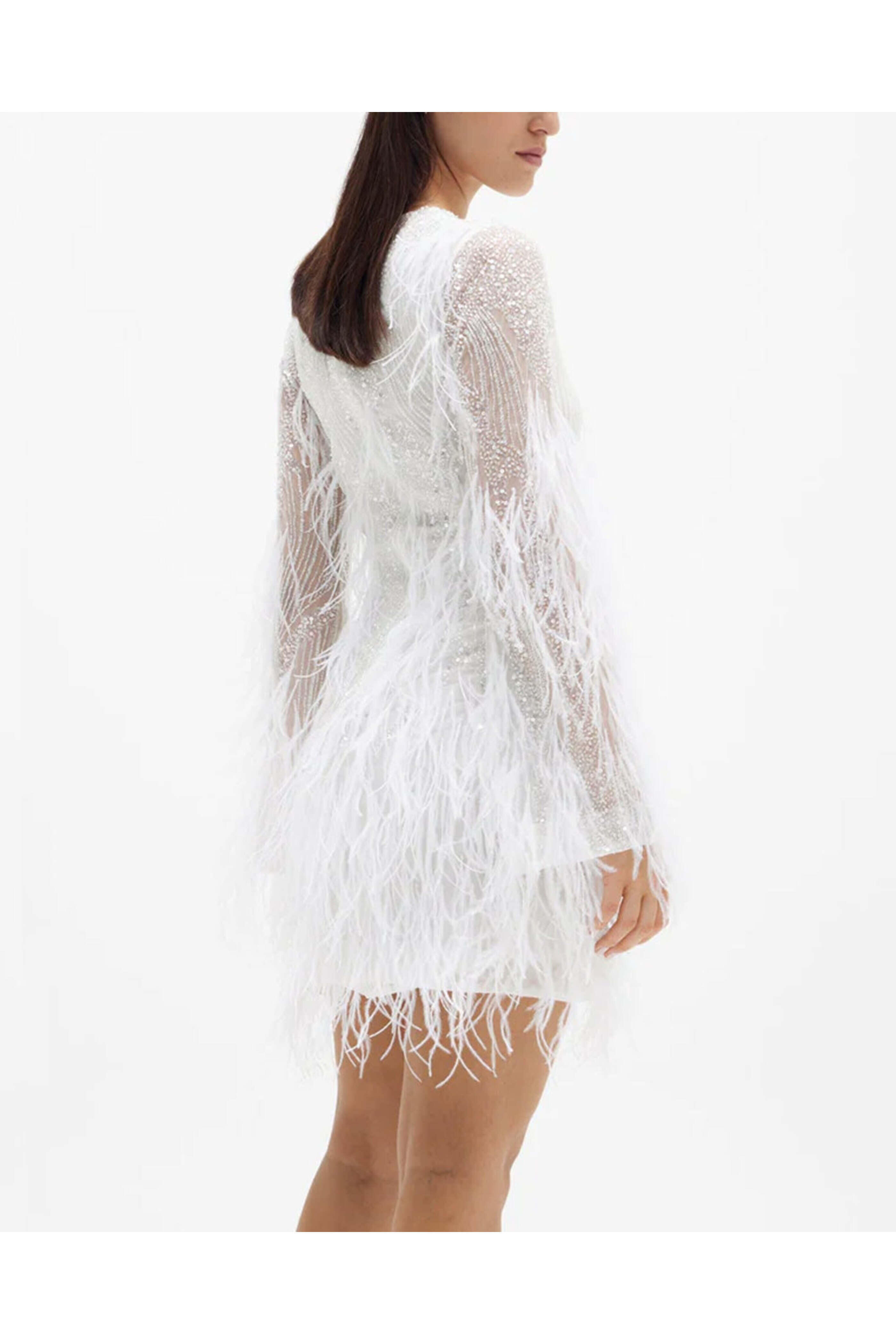 knee length dresses for ladies Zion Mini Pleated Dress- Ivory main image 1