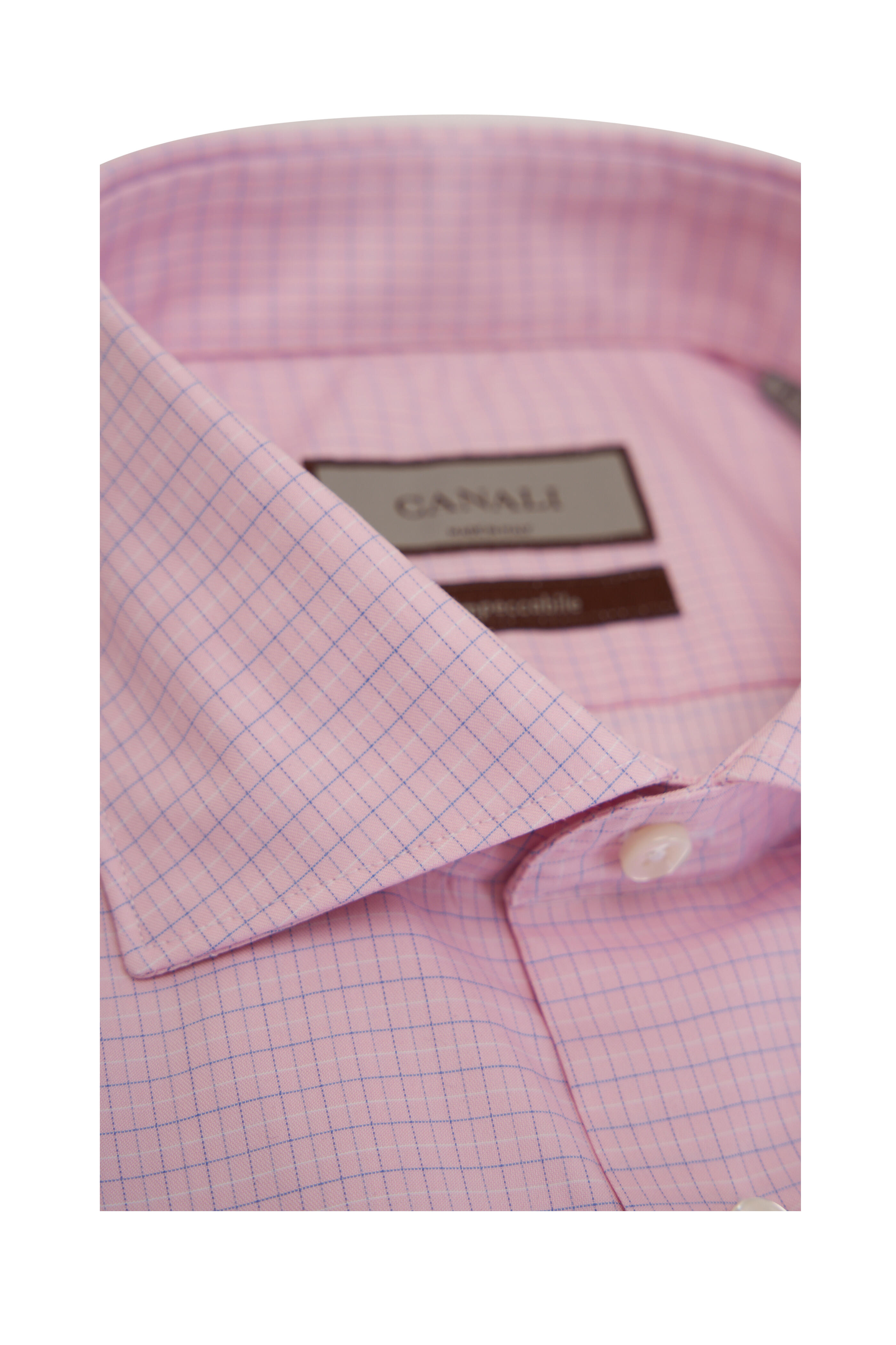 Canali - Impeccabile Pink Micro Check Cotton Dress Shirt