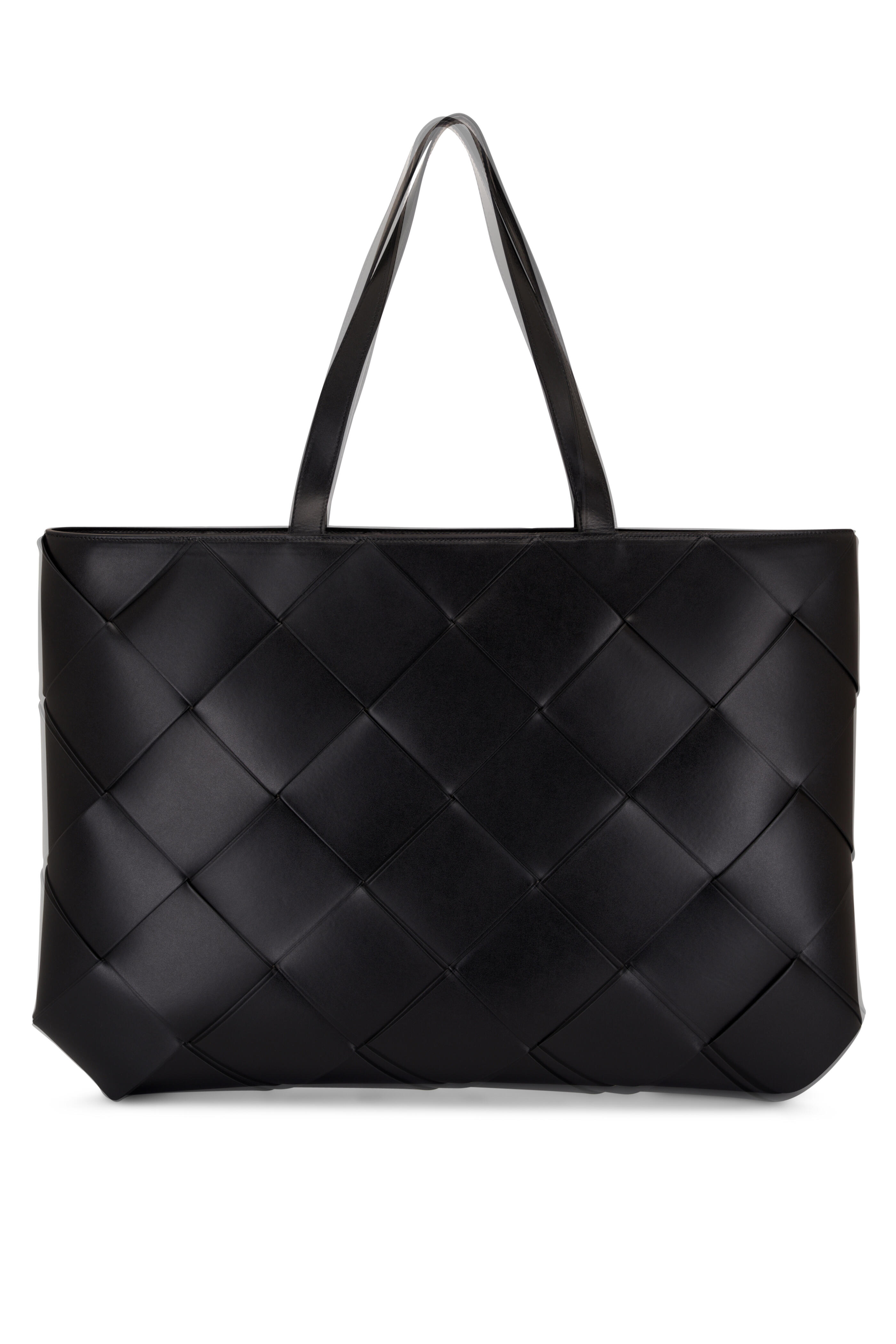 Bottega Veneta Large Billboard Black Intreccio Leather E W Tote