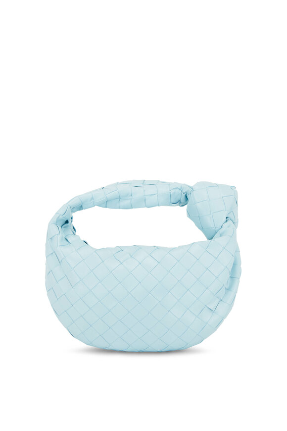 Bottega Veneta - Mini Jodie Pale Blue Woven Hobo Bag