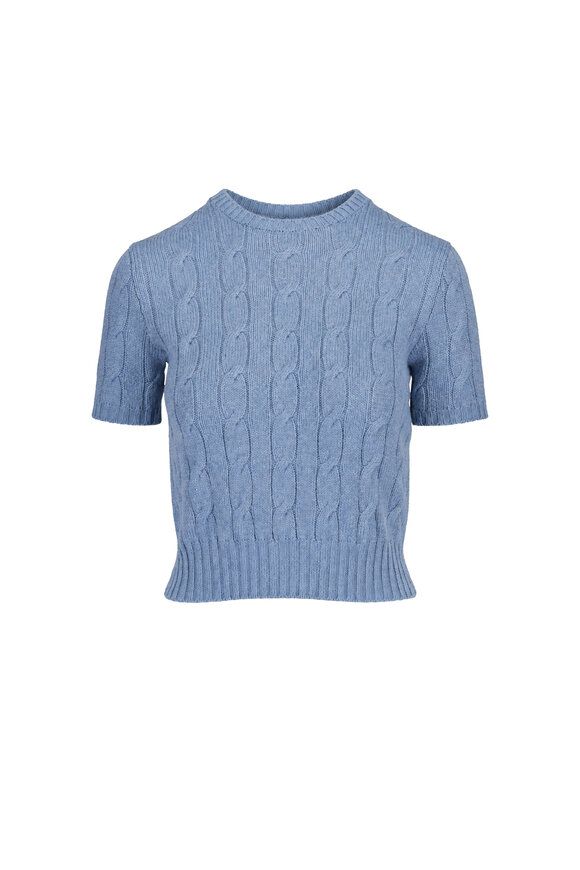 Ralph Lauren Chambray Cashmere Crewneck Sweater - view 1