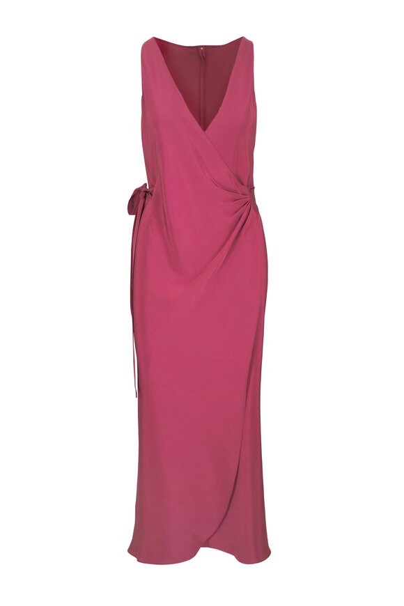 Peter Cohen Event Cinnabar 4-Ply Silk Wrap Dress - view 1
