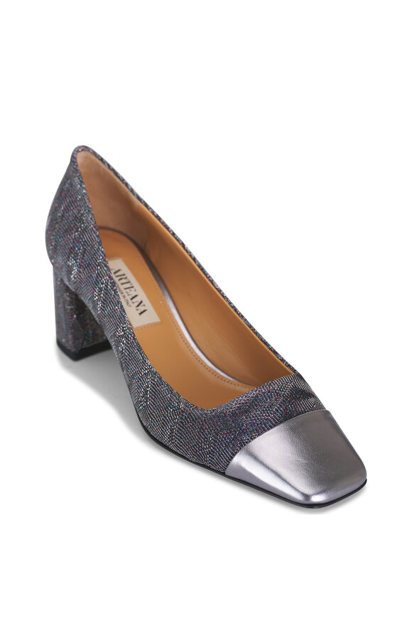 Arteana Pisa Anthracite Glitter Pump, 50mm 