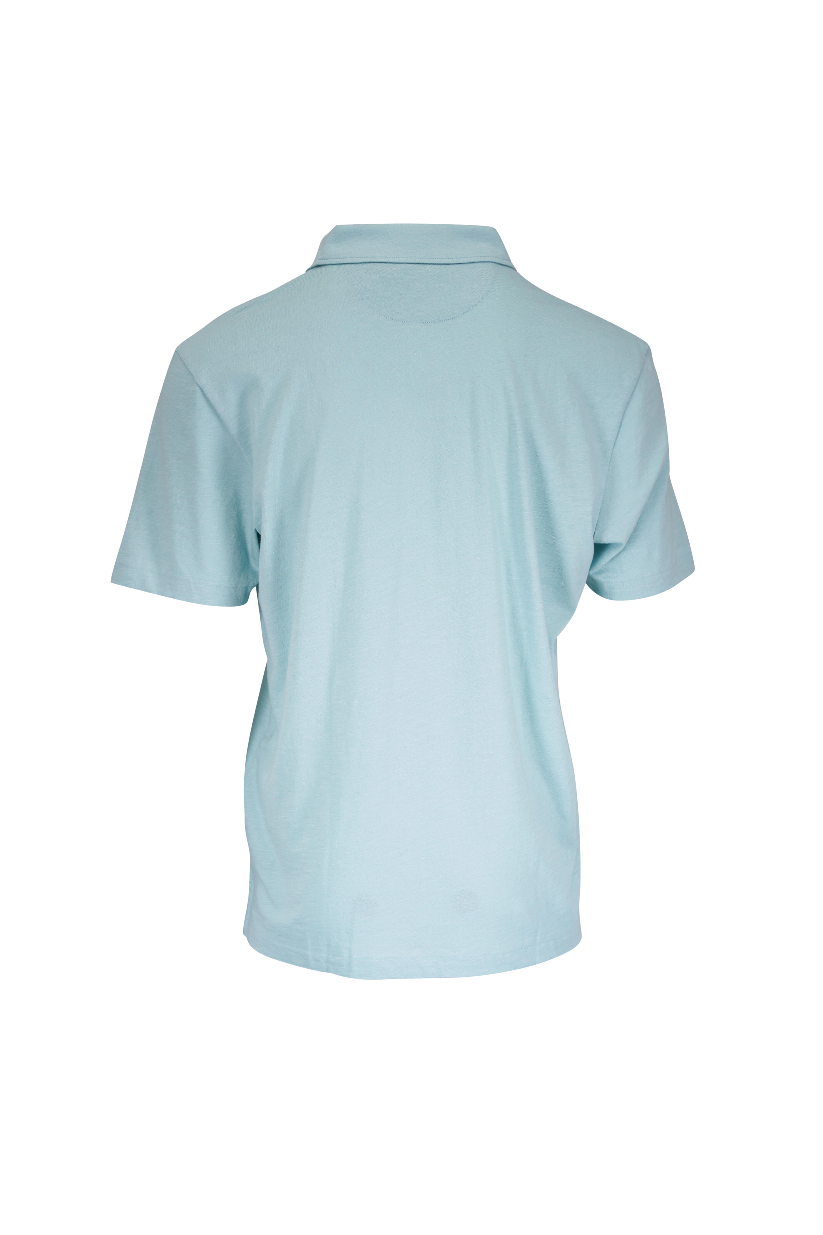 Faherty Brand - Sunwashed Teal Cotton Polo - view 2