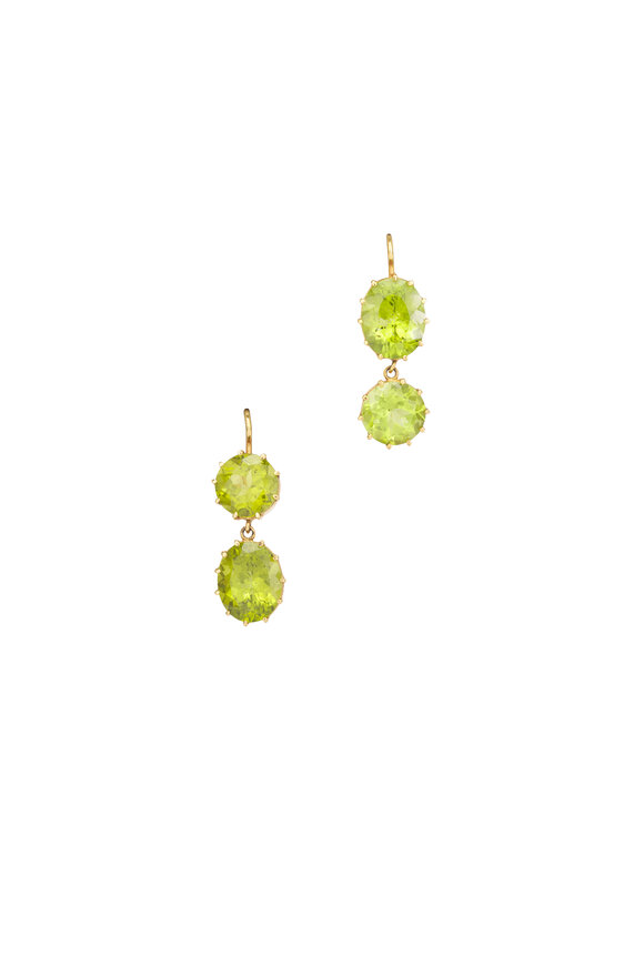 Renee Lewis 18k Yellow Gold Antique Peridot Earring - view 1