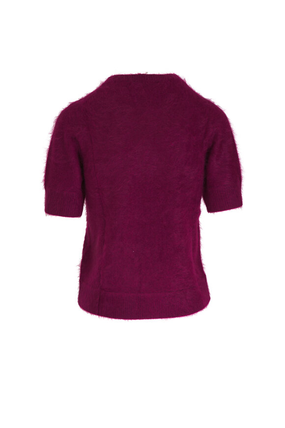 Dorothee Schumacher - Fluffy Luxury Burgundy Cashmere Sweater 