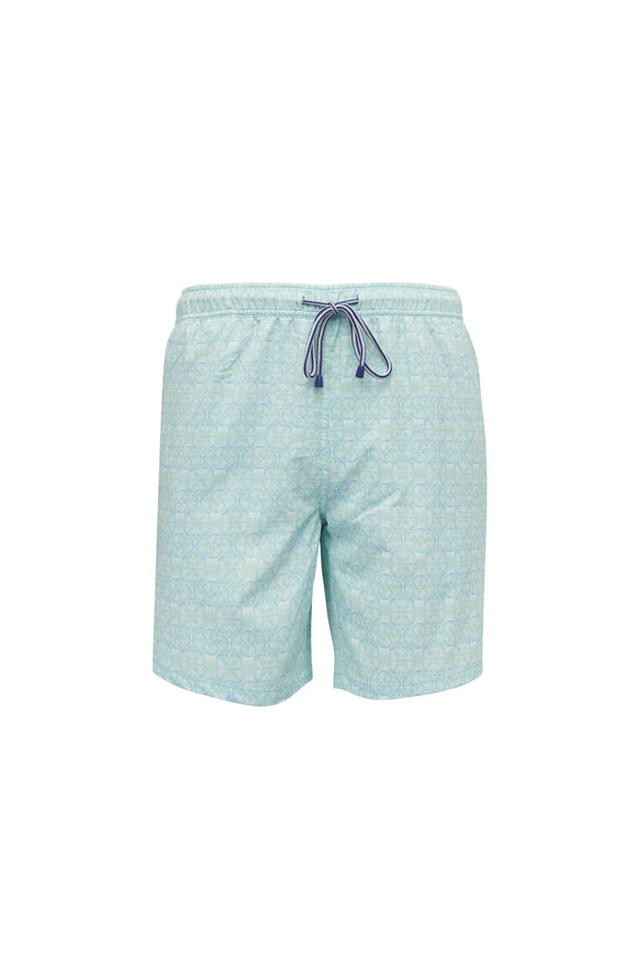Peter Millar Tide Lines Rainforest Swim Trunks