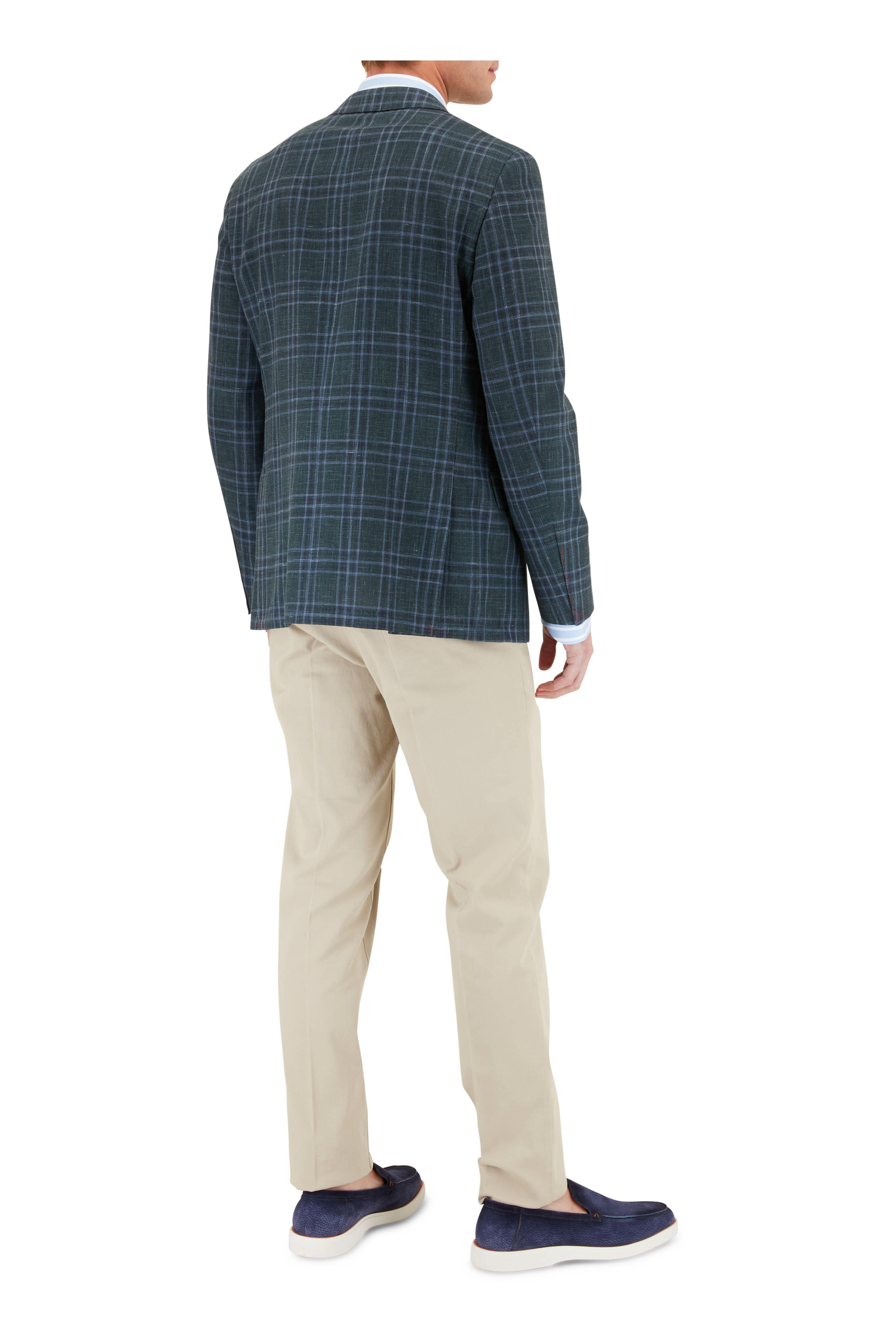 Tシャツ・カットソー BORRIELLO SS25 'Spaccanapoli' shirt (19026 1) Borriello - Blue & White Wide Stripe Dress Shirt