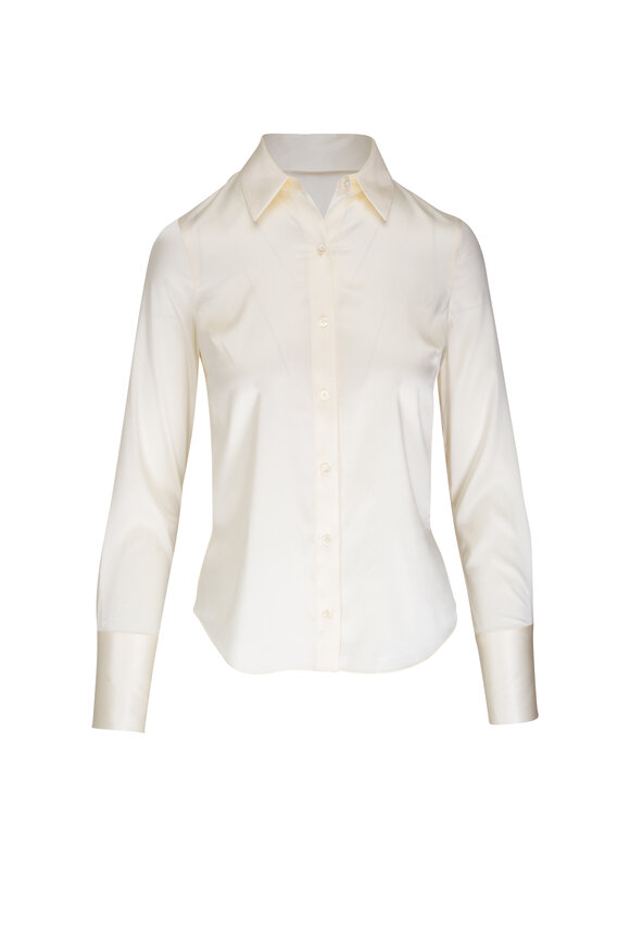 Veronica Beard - Monique Ivory Button Down Blouse