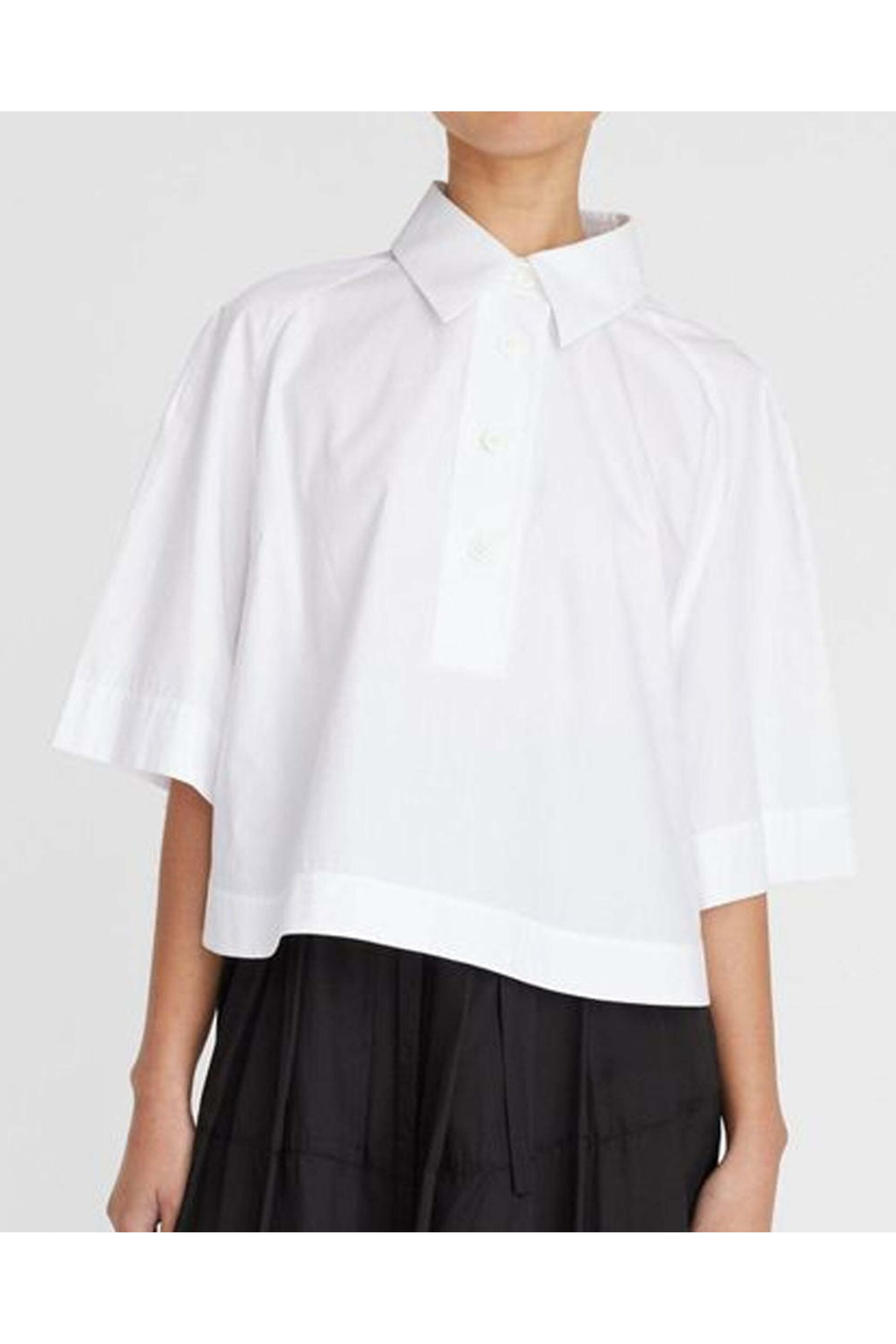 Lee Mathews - Soho White Cropped Polo