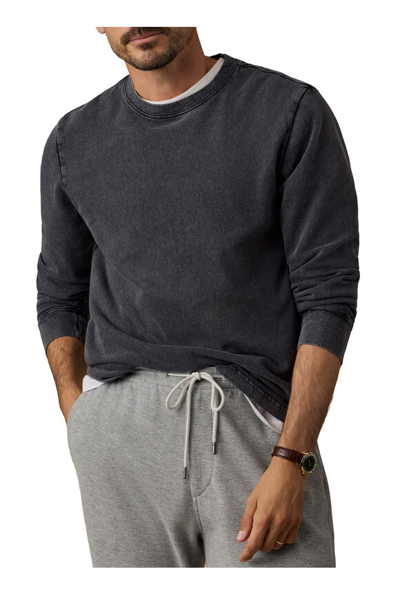 Faherty Brand Graphite Recycled Terry Long Sleeve T-Shirt - view 2