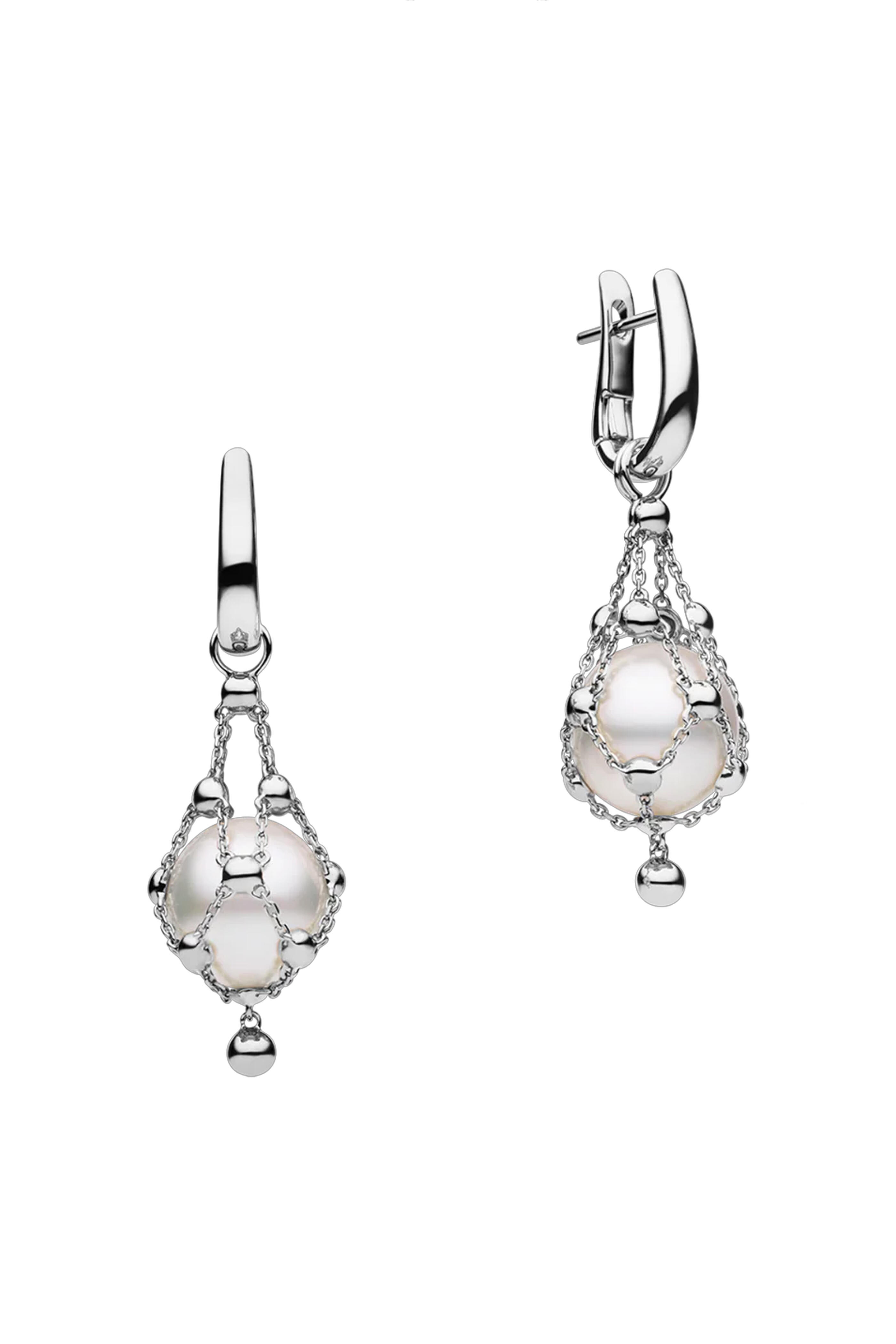 Paspaley - White Lavalier Button Pearl Earrings - view 1