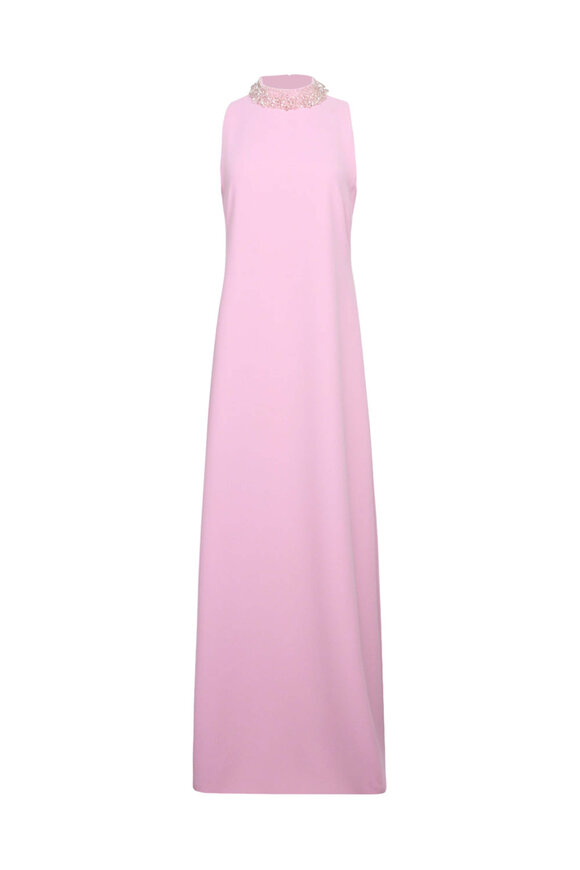 Catherine Regehr Orchid Embellished Neck London Sheath Gown