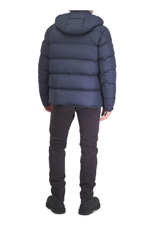 Moncler Tygid Navy Short Down Jacket - view 3