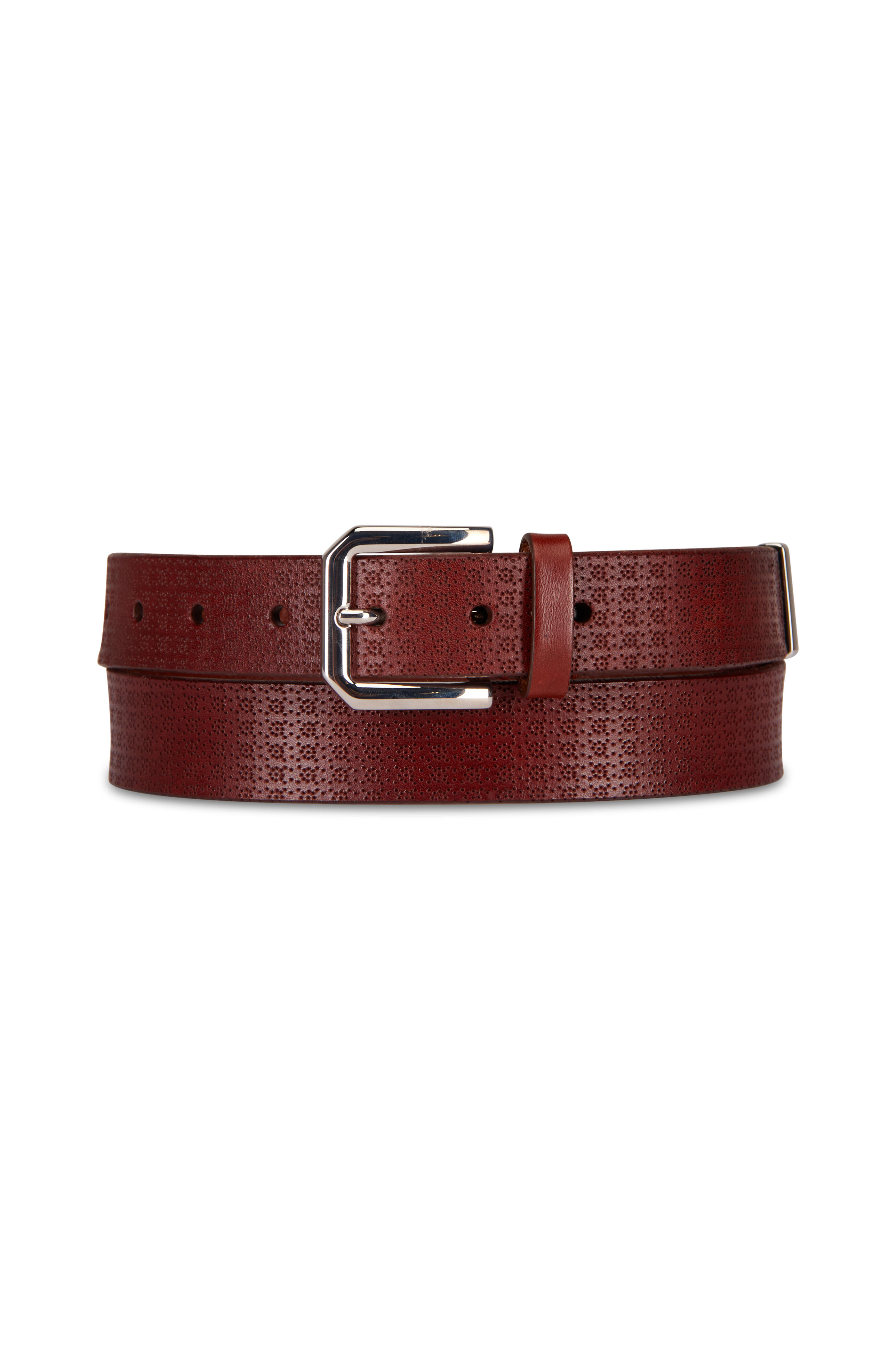 Brunello Cucinelli - Textured Brown Leather Belt - view 1