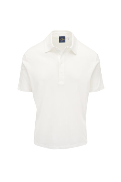 Loro Piana - White Cotton Jersey Polo | Mitchell Stores