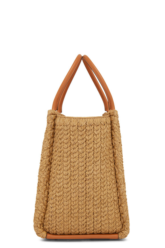 Valentino Garavani - Pecan Raffia One Stud Large Tote 