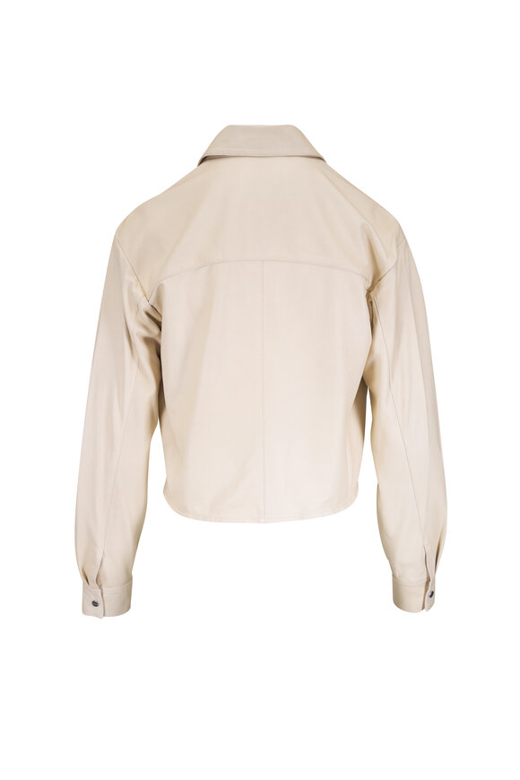 TWP Little Big Joe Cream Paper Leather Shirt - view 2