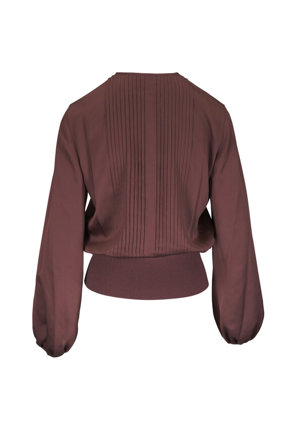 Lafayette 148 New York - Wood Pintuck Balloon Sleeve Blouse