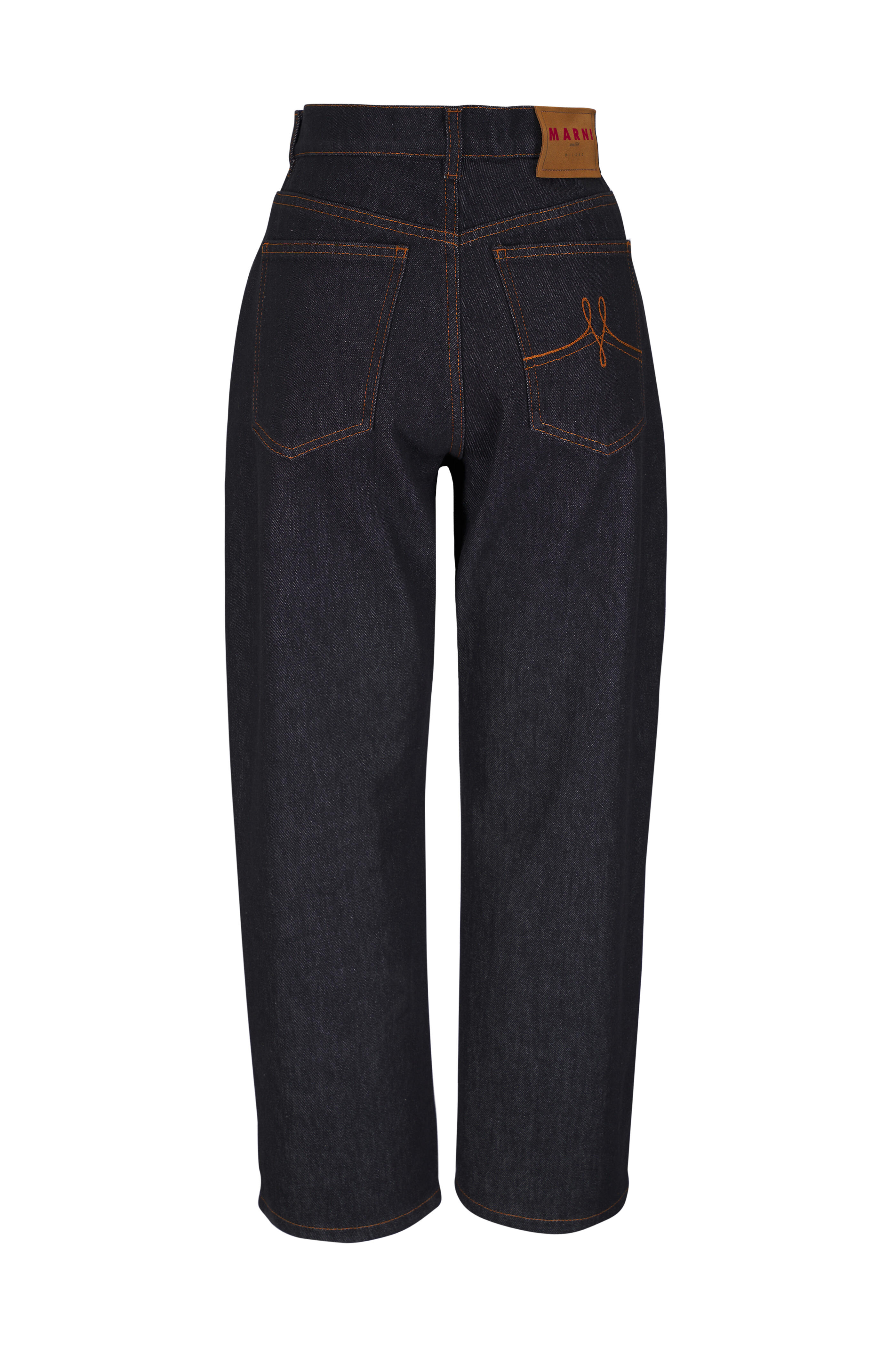 Marni - Blublack Daisy Appliqué Jean