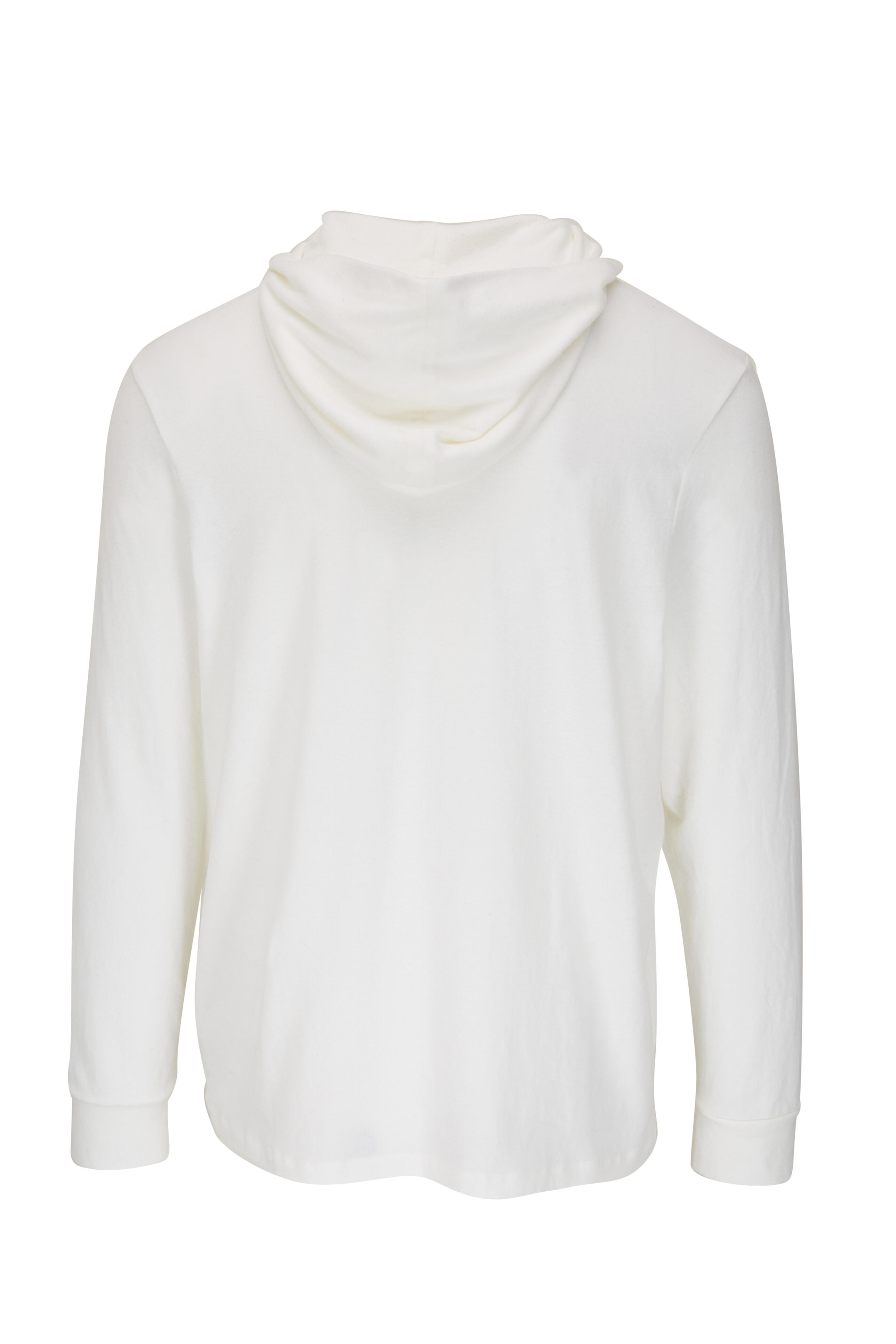 James Perse - White Stretch Cotton Hoodie