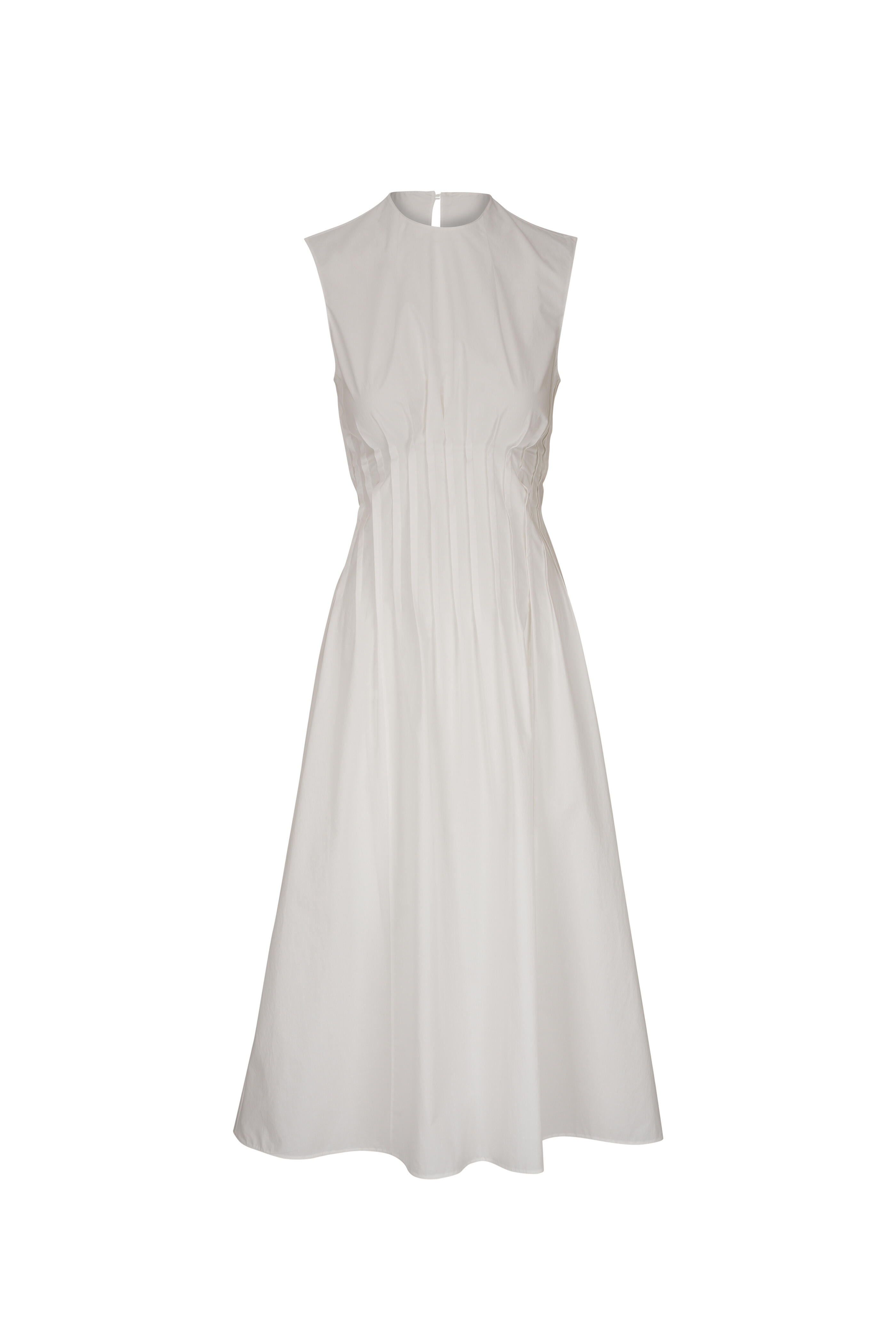 Khaite - Wes White Cotton Poplin Dress | Mitchell Stores