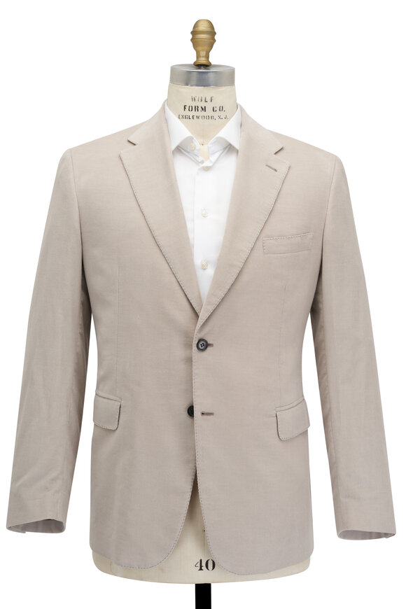 Brioni - Stone Cotton & Cashmere Pinewale Corduroy Suit 