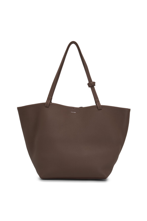 The Row Park Tote Three Dark Olive Leather Tote
