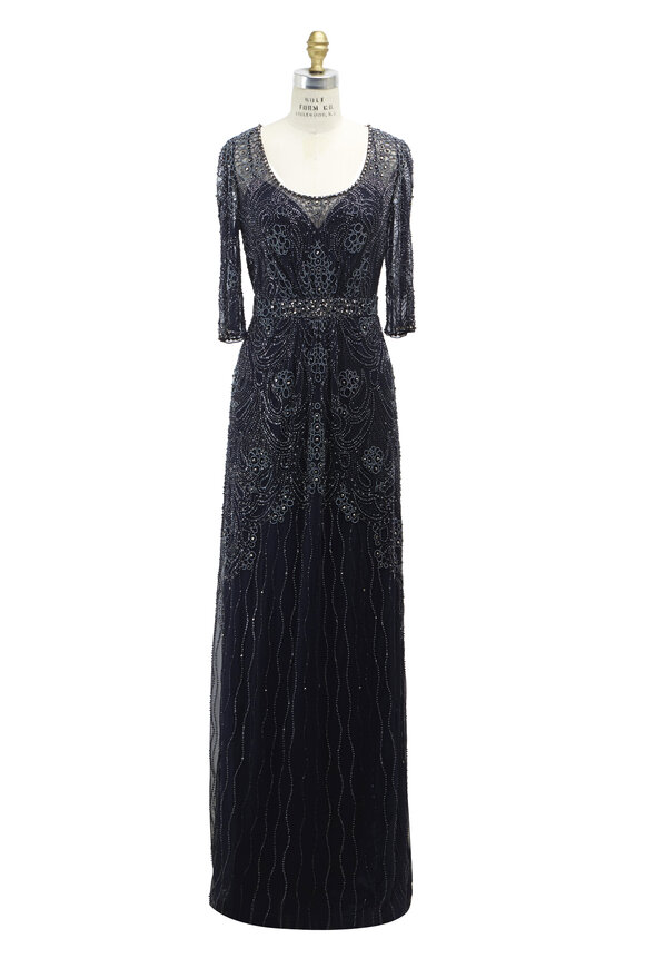 jenny packham navy blue dress Nymph