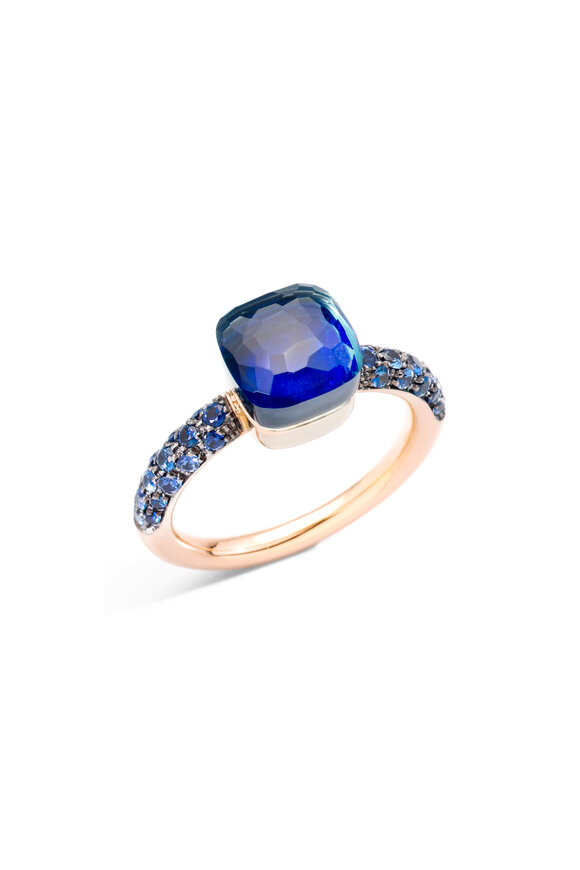 Pomellato Nudo Petit London Blue Topaz Lapis & Sapphire Ring