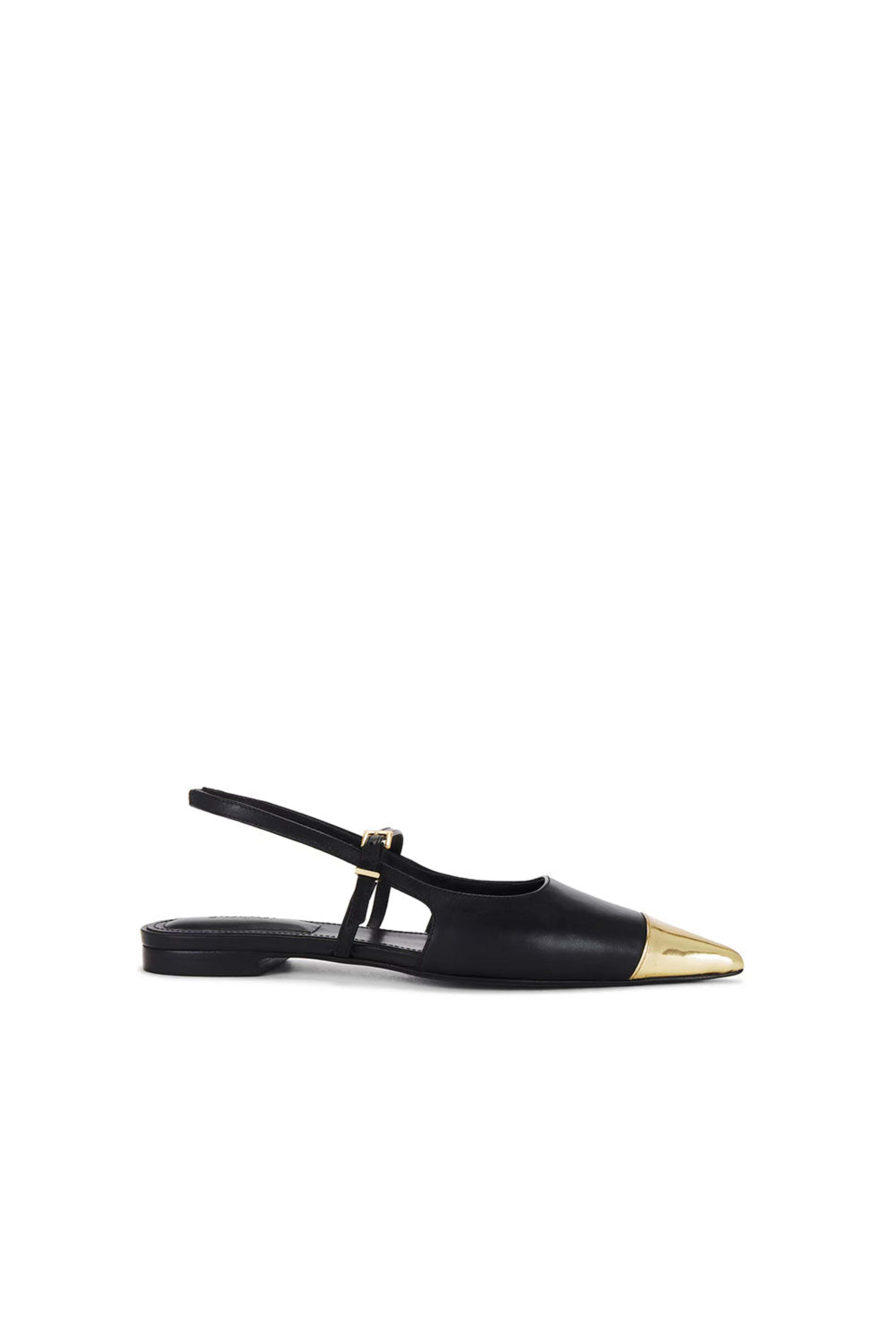 Simkhai - Ada Leather Mini Buckle Slingback Flat in Black