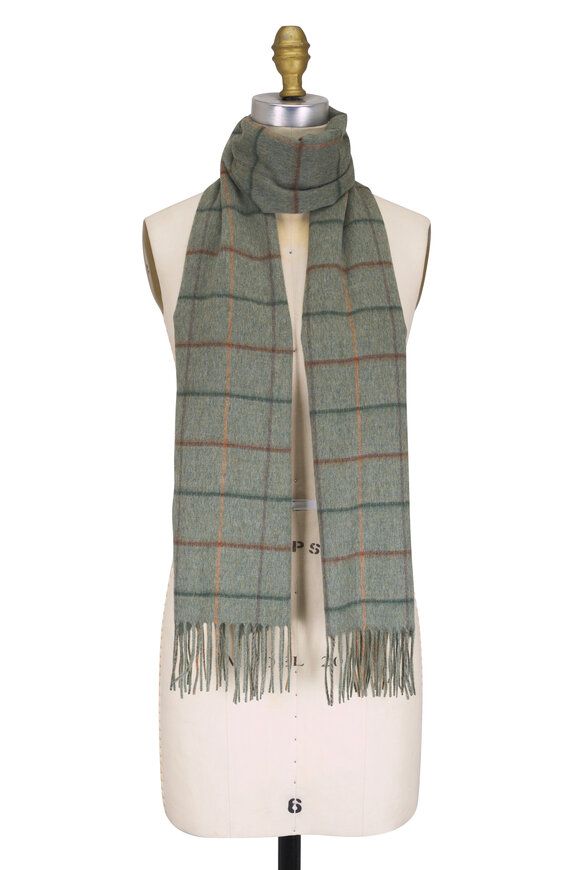 Brunello Cucinelli - Grey & Metallic Silver Marbled Linen Scarf