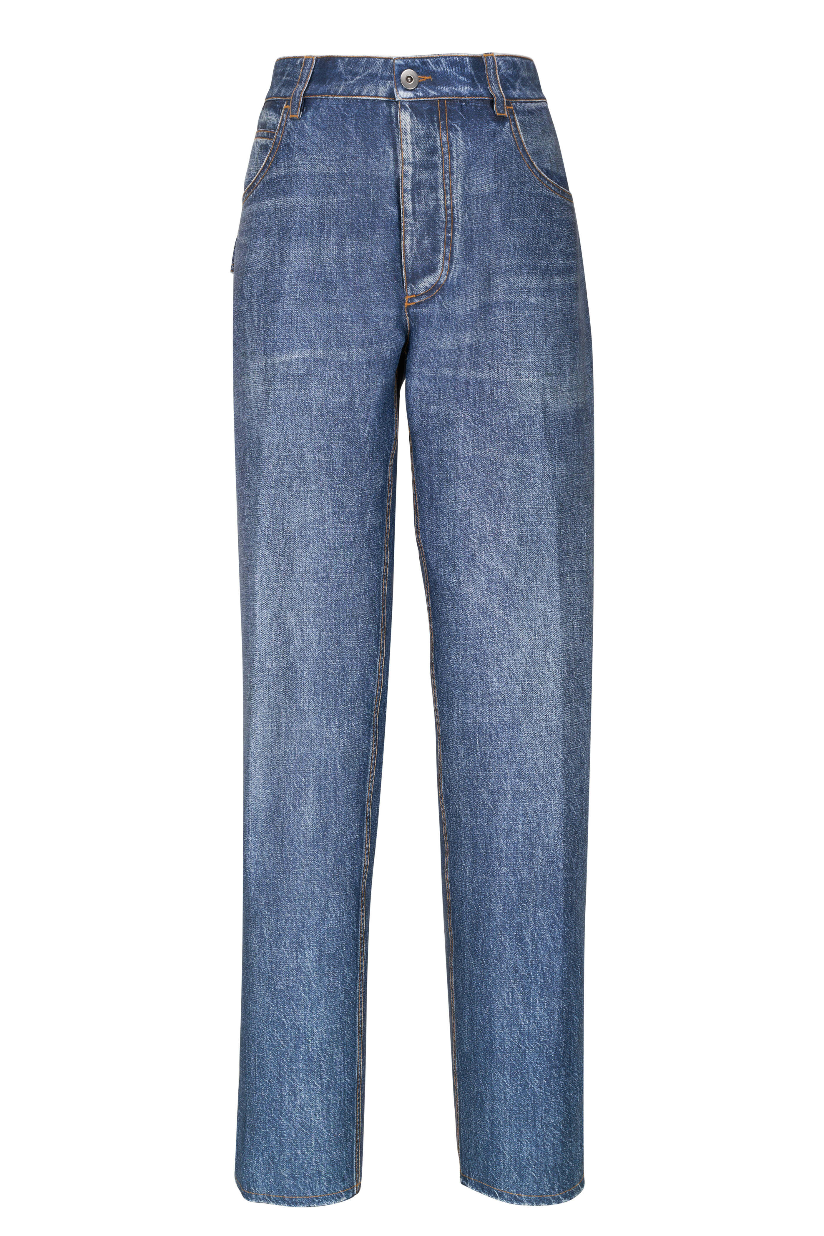 Bottega Veneta - Denim Print Straight Leg Pant | Mitchell Stores