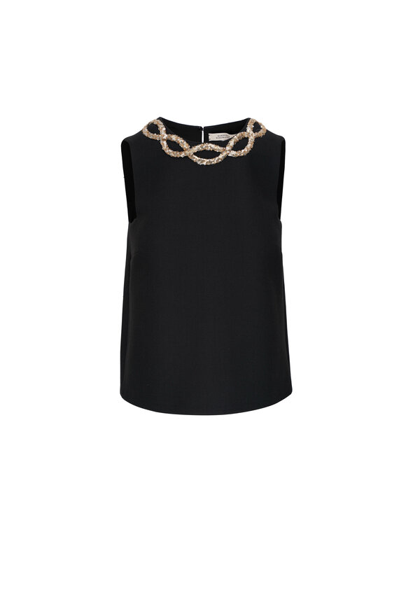 Dorothee Schumacher - Striking Coolness Black Embellished Top