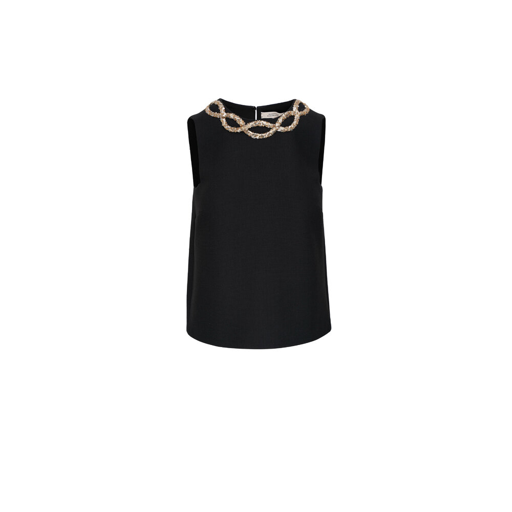 Dorothee Schumacher - Striking Coolness Black Embellished Top