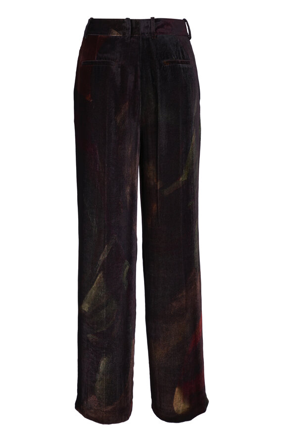 Lafayette 148 New York - Gates Sienna Print Velvet Full Leg Pant