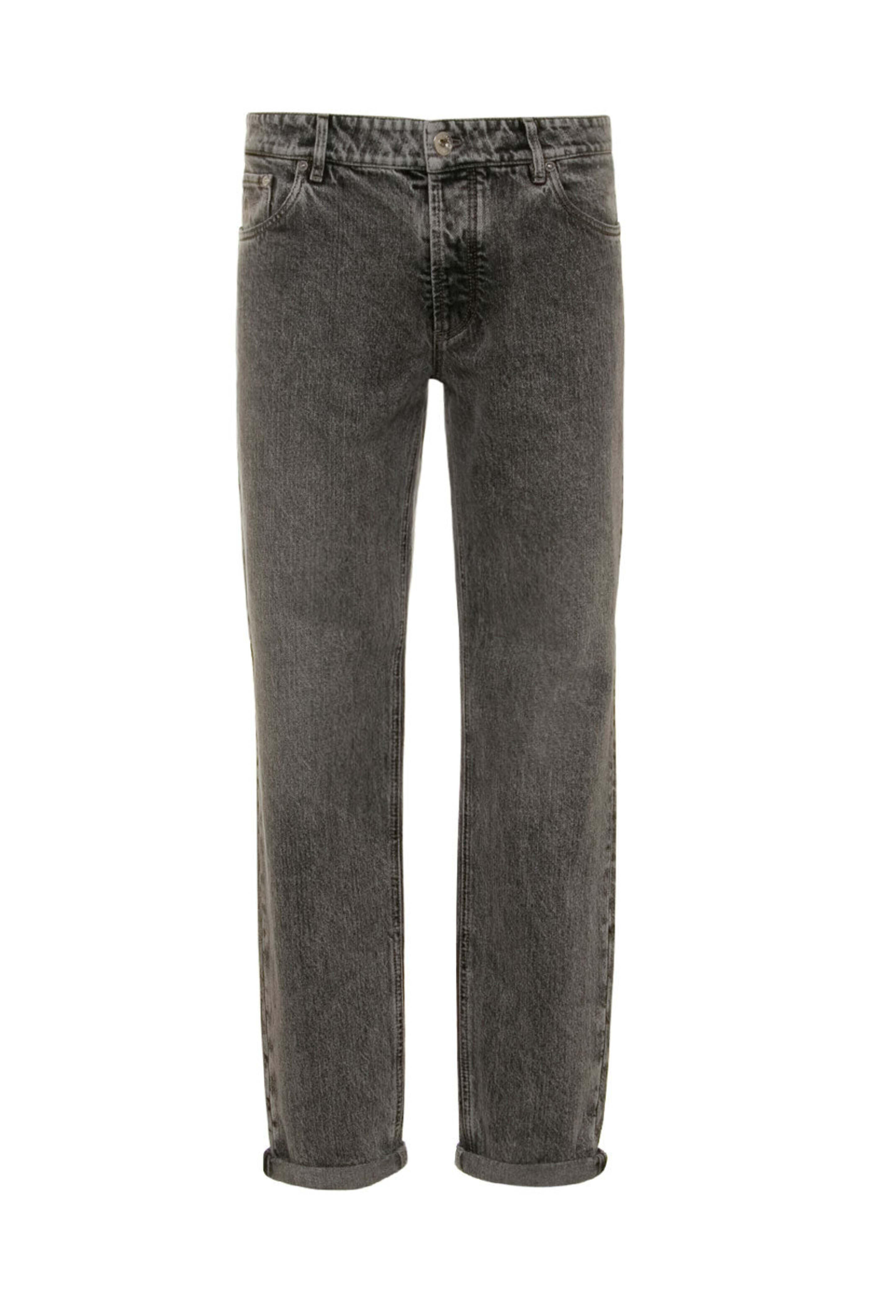 Brunello Cucinelli - Dark Grey Acid Wash Denim | Mitchell Stores