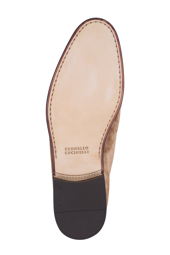 Brunello Cucinelli - Tan Suede Tassel Loafers