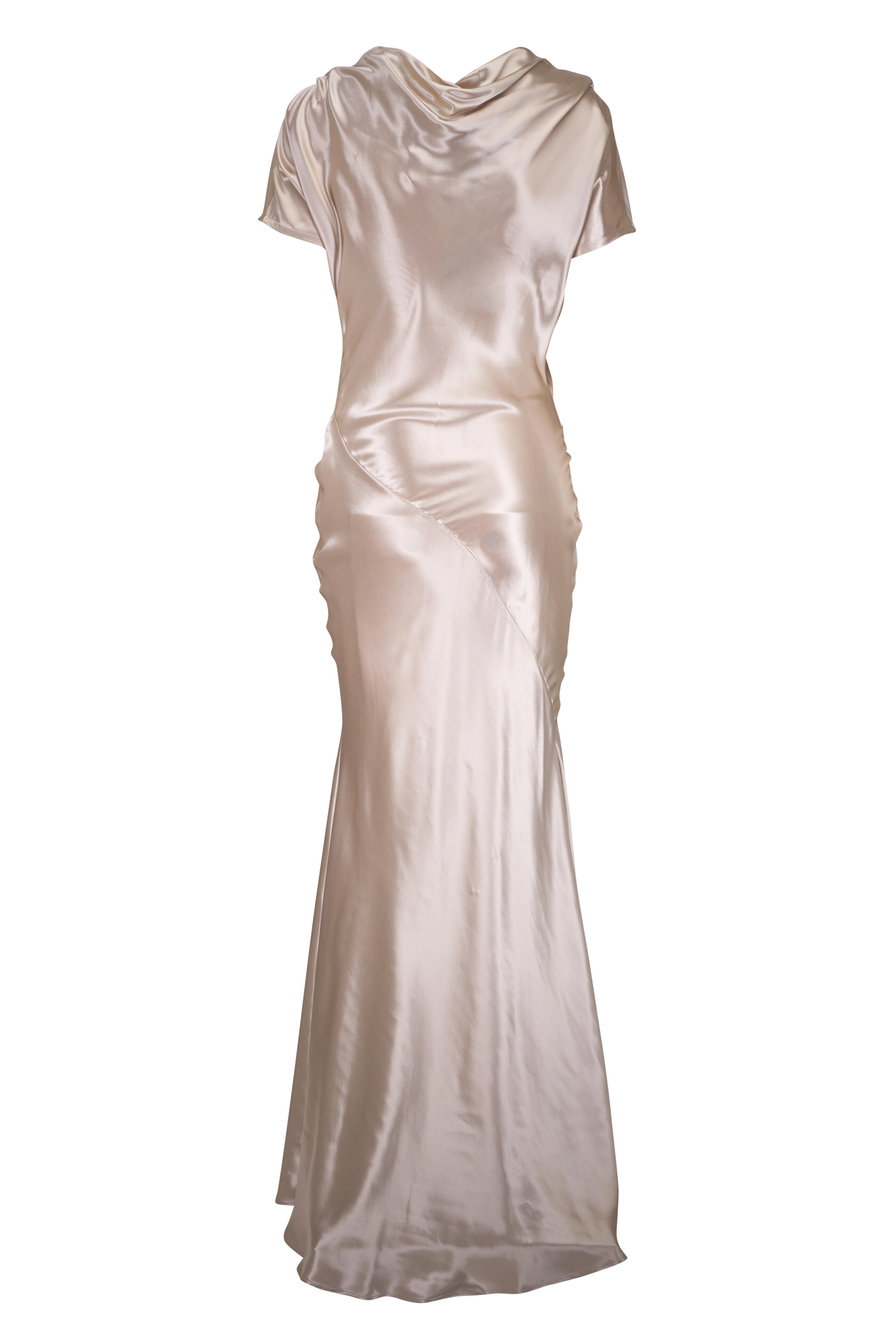 ワンピース KITON LONG DRESS Long antique pink silk dress with drapes | Kiton