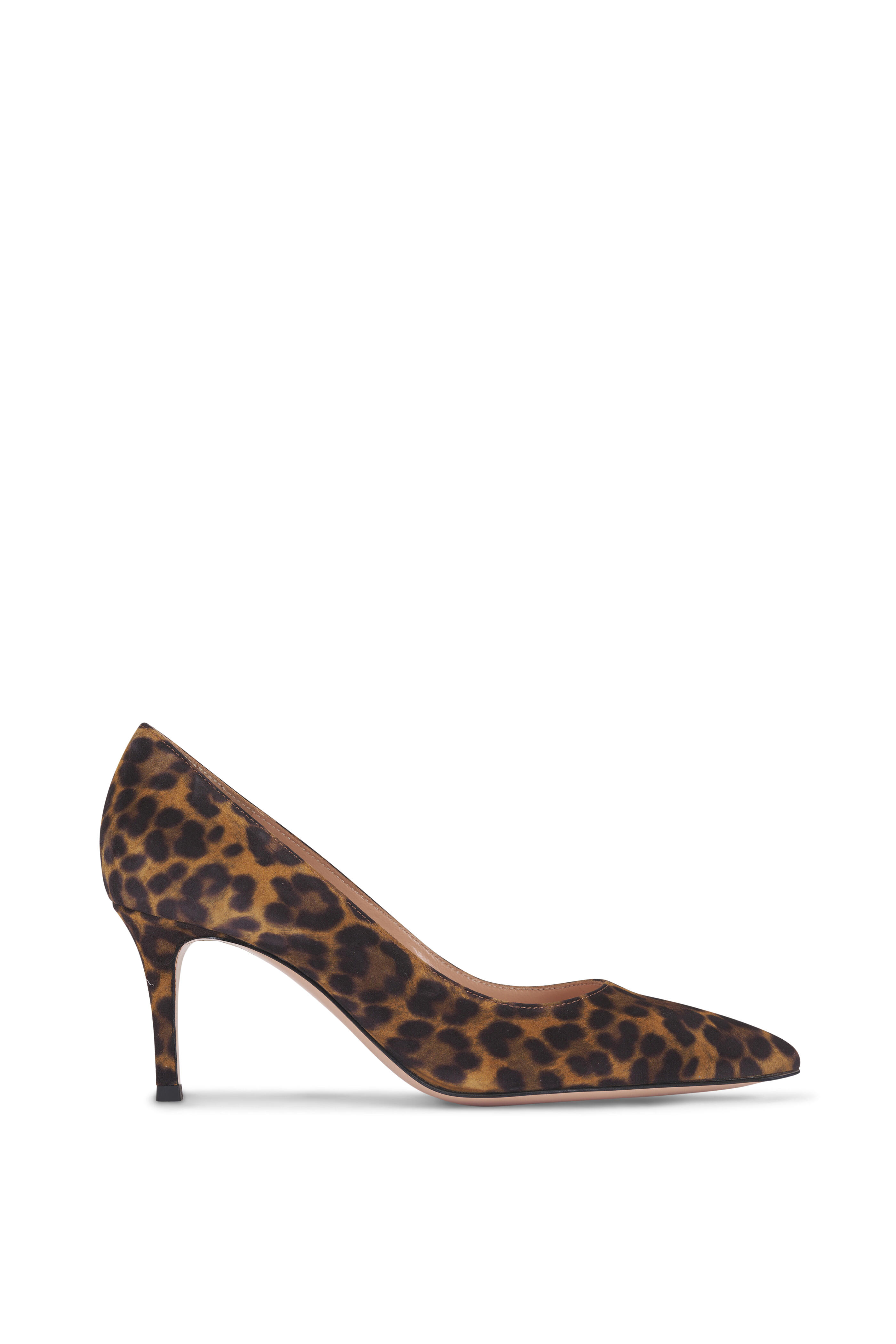 Gianvito Rossi - Animal Print Suede Pump, 70mm