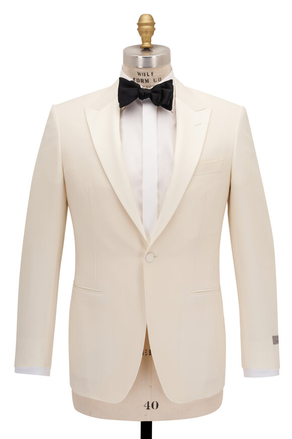 Canali - White Wool Dinner Jacket