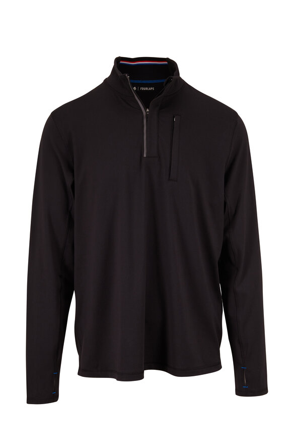 Fourlaps - Venture Black Quarter Zip Pullover 