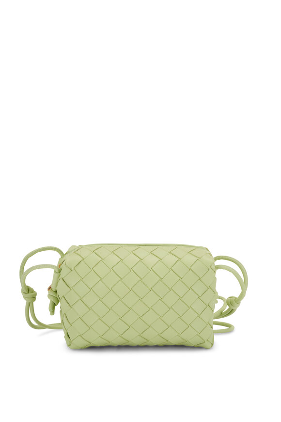 Bottega Veneta - Mini Loop Fennel Woven Leather Crossbody