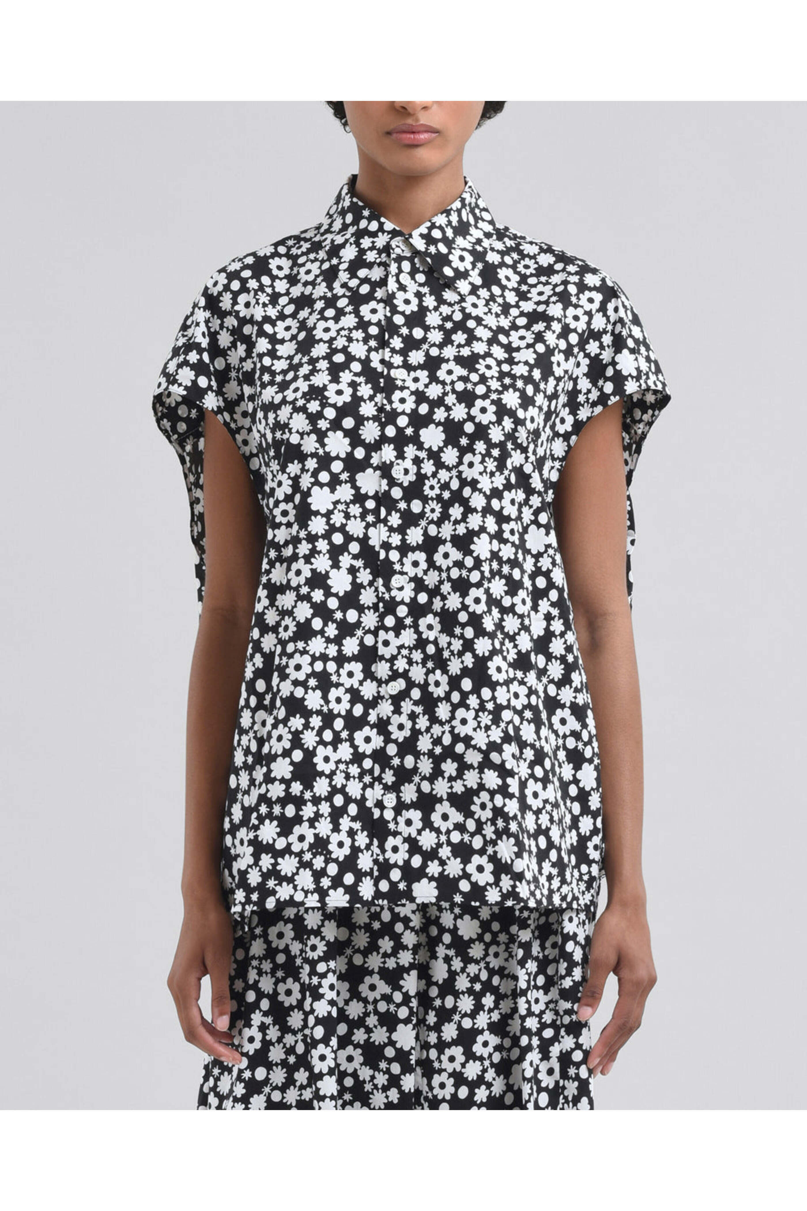 Marni - Black Poppy Fields Cocoon Shirt
