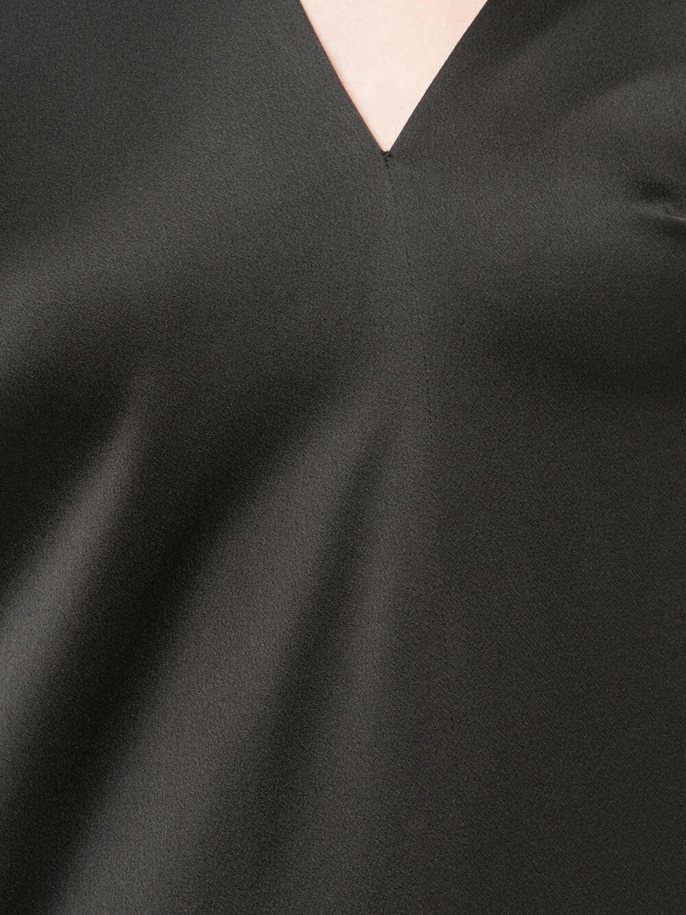 Rosetta Getty - Black Satin Assymetric Caftan Dress