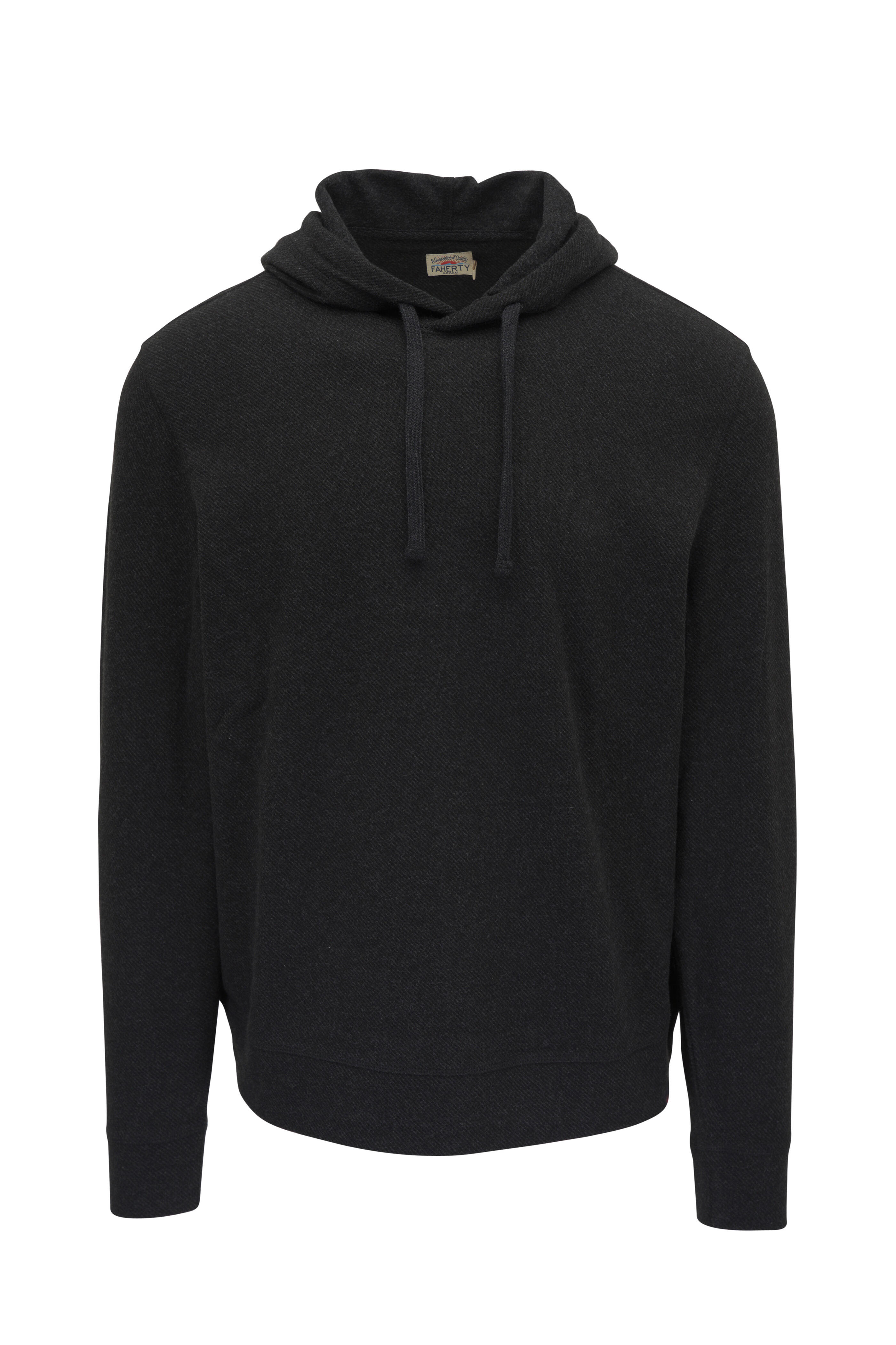 Faherty Brand - Legend Black Heather Twill Hoodie
