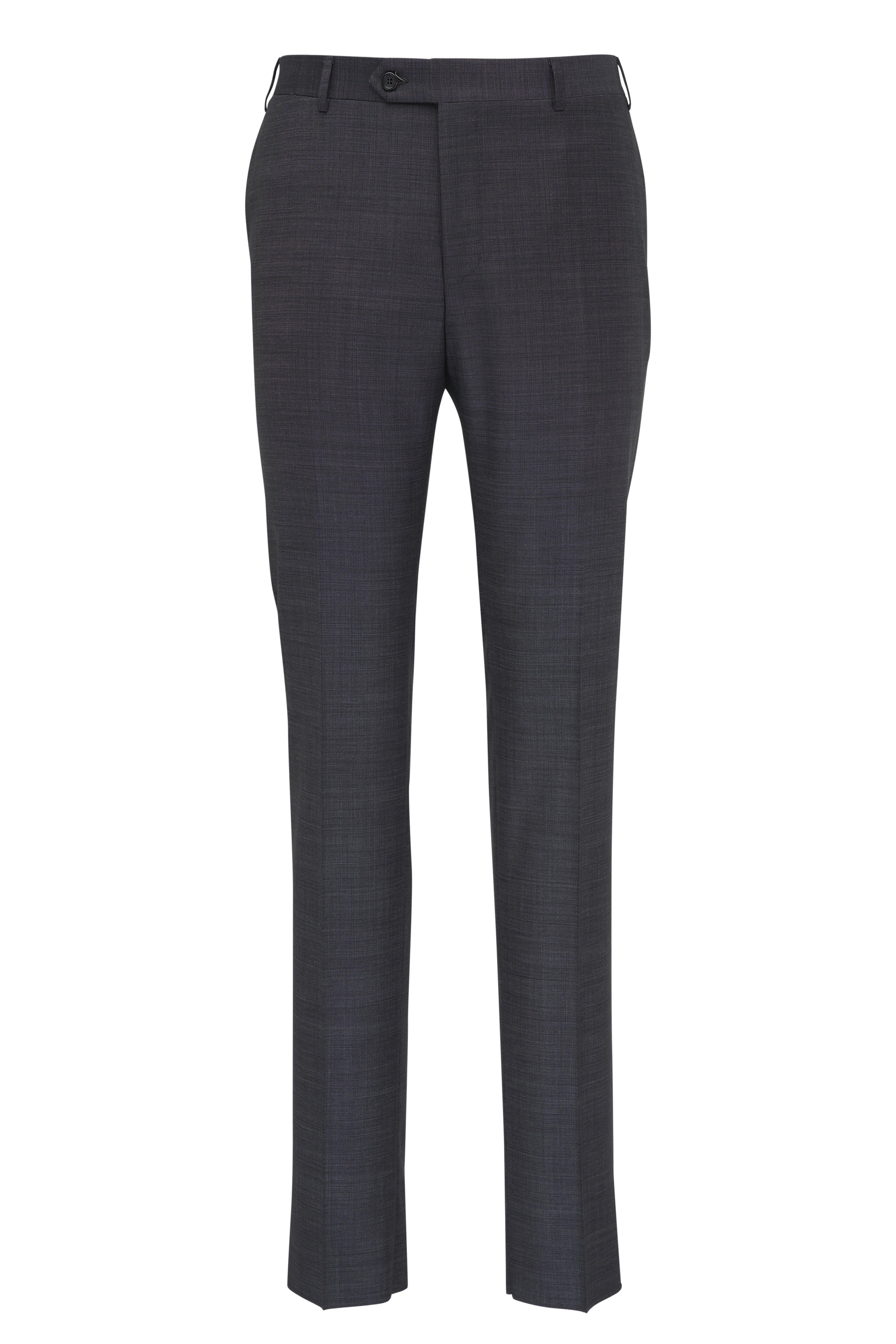 Canali - Gray Wool Denim Effect Suit | Mitchell Stores