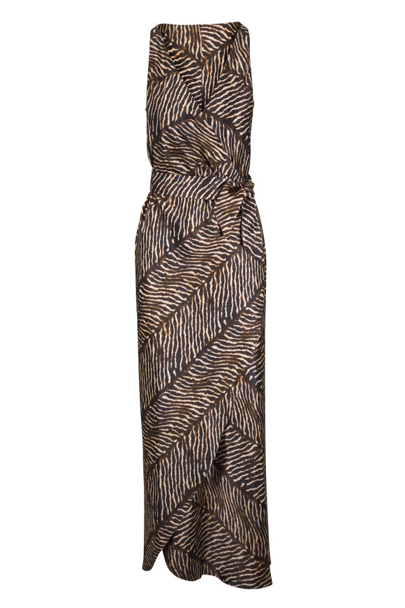 Peter Cohen Adventure Print Linen Viscose Maxi Dress