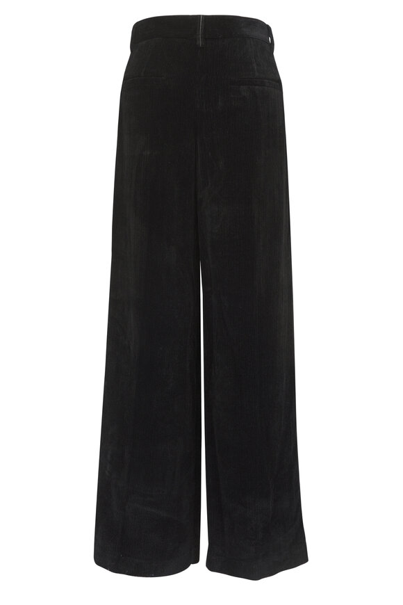 Brunello Cucinelli Black Shimmer Corduroy Lurex Pant - view 4
